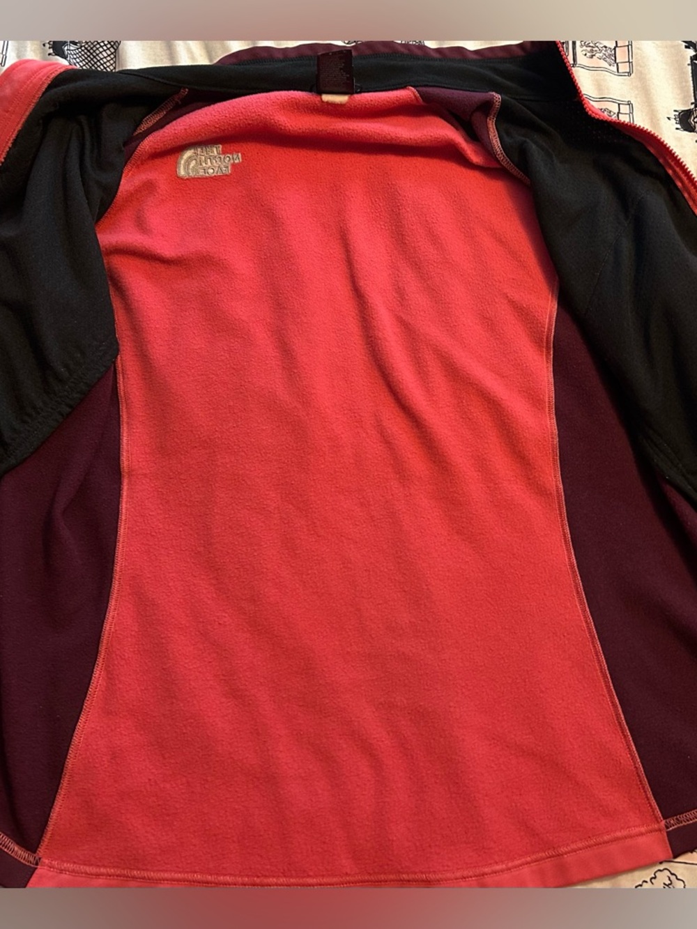 The North Face Pink and Burgundy Soft Fleece Jacket - Picture 5 of 7
